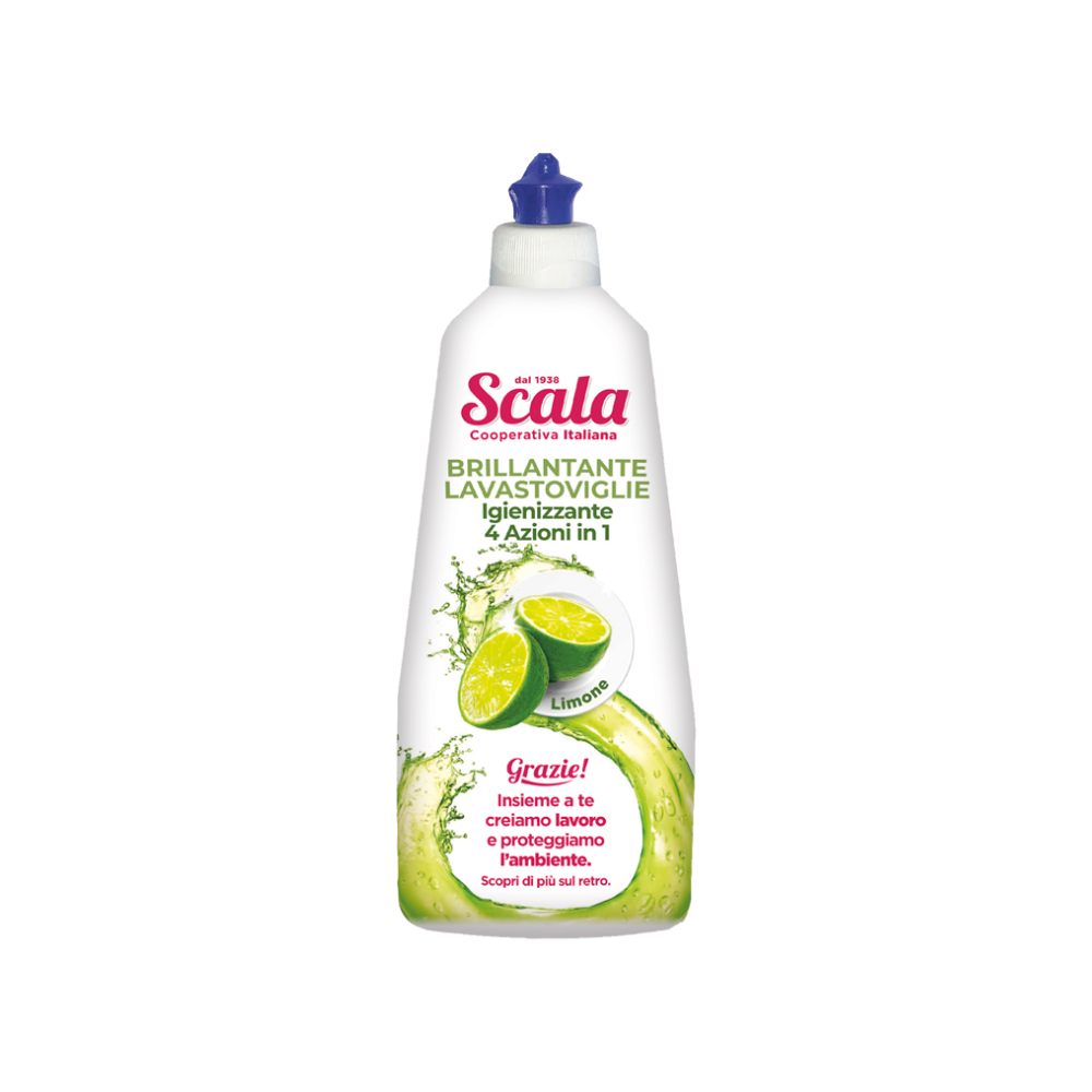 SCALA - BRILLANTANTE LAVASTOVIGLIE IGIENIZZANTE 4IN1 LIMONE - 500ML