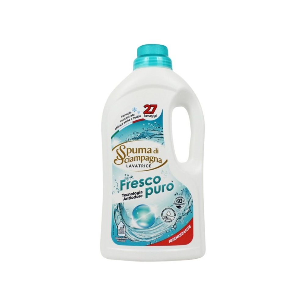 SPUMA DI SCIAMPAGNA - DETERSIVO LAVATRICE LIQUIDO FRESCO PURO - 27 LAVAGGI