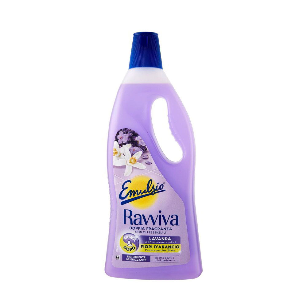 EMULSIO - RAVVIVA DETERGENTE PAVIMENTI LIQUIDO LAVANDA E FIORI D'ARANCIO 750ml