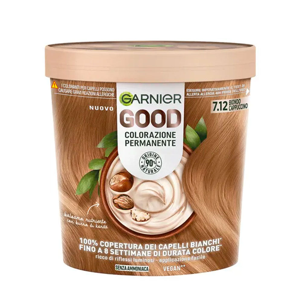 GARNIER - GOOD COLORAZIONE PERMANENTE TINTA CAPELLI - 7.12 BIONDO CAPPUCCINO
