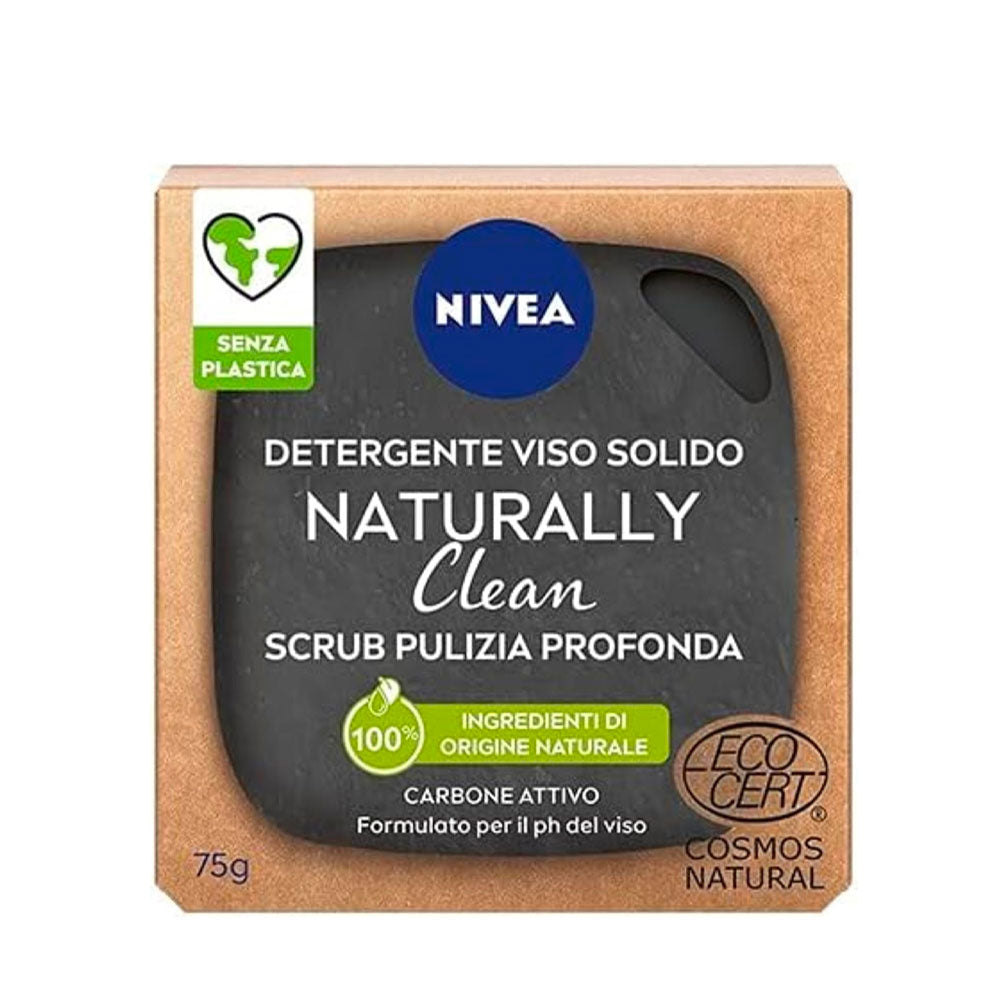 NIVEA - NATURALLY CLEAN SCRUB VISO SOLIDO PULIZIA PROFONDA - 75G