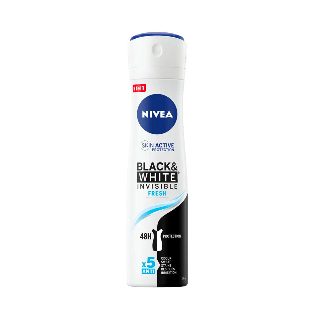 NIVEA DEODORANTE SPRAY BLACK & WHITE INVISIBLE FRESH - 150ML