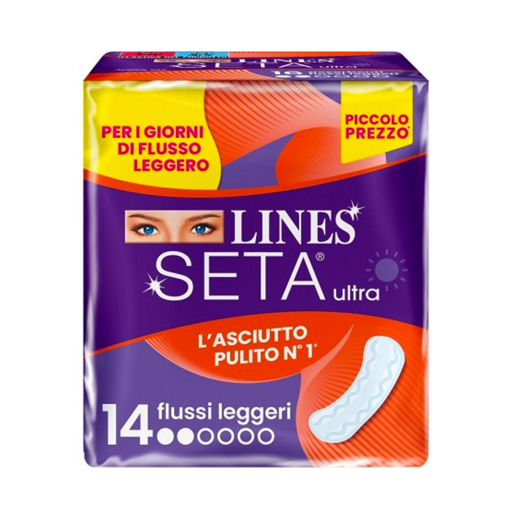LINES - SETA ULTRA FLUSSI LEGGERI ASSORBENTI DONNA - 14PZ