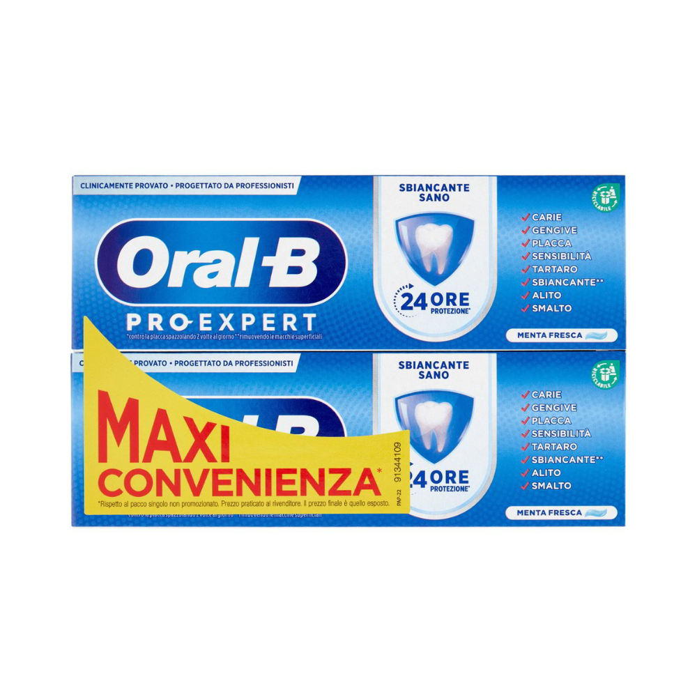 ORAL B DENTIFRICIO BIPACCO 2X75ML PRO EXPERT SBIANCANTE