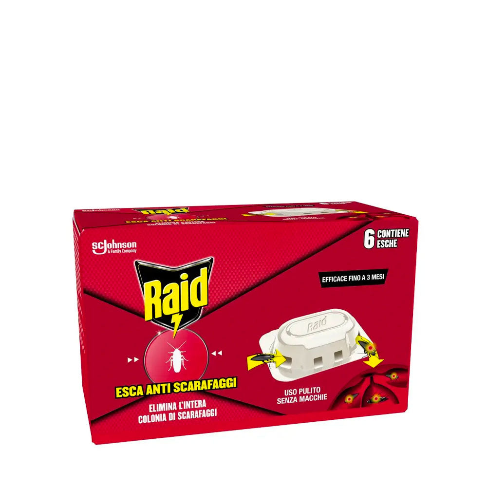 RAID - ESCA ANTI SCARAFAGGI INSETTICIDA - 6PZ