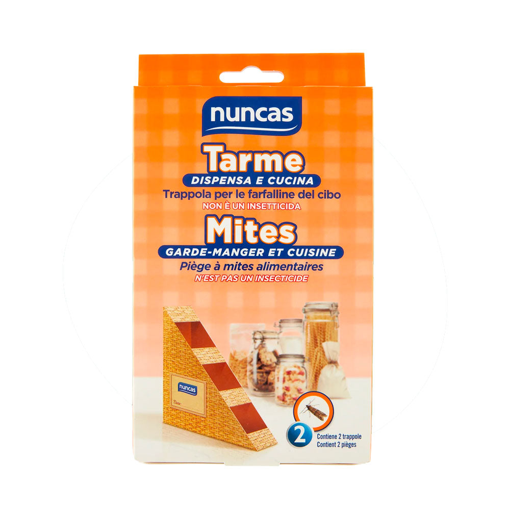 NUNCAS - ANTITARME TRAPPOLA PER FARFALLINE DEL CIBO DISPENSA E CUCINA - 2 PEZZI