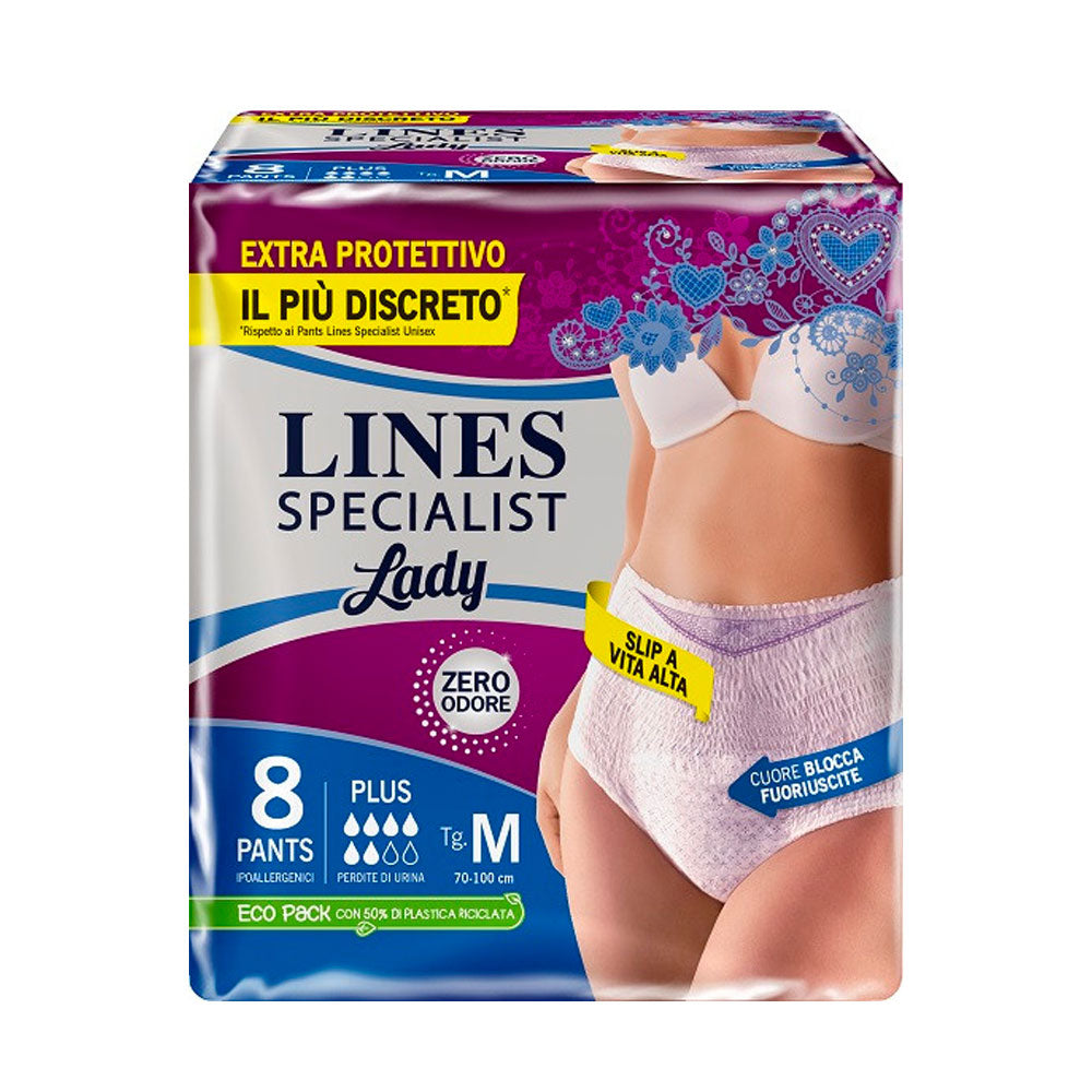 LINES SPECIALIST LADY PANTS ASSORBENTI PLUS TAGLIA M - 8PZ
