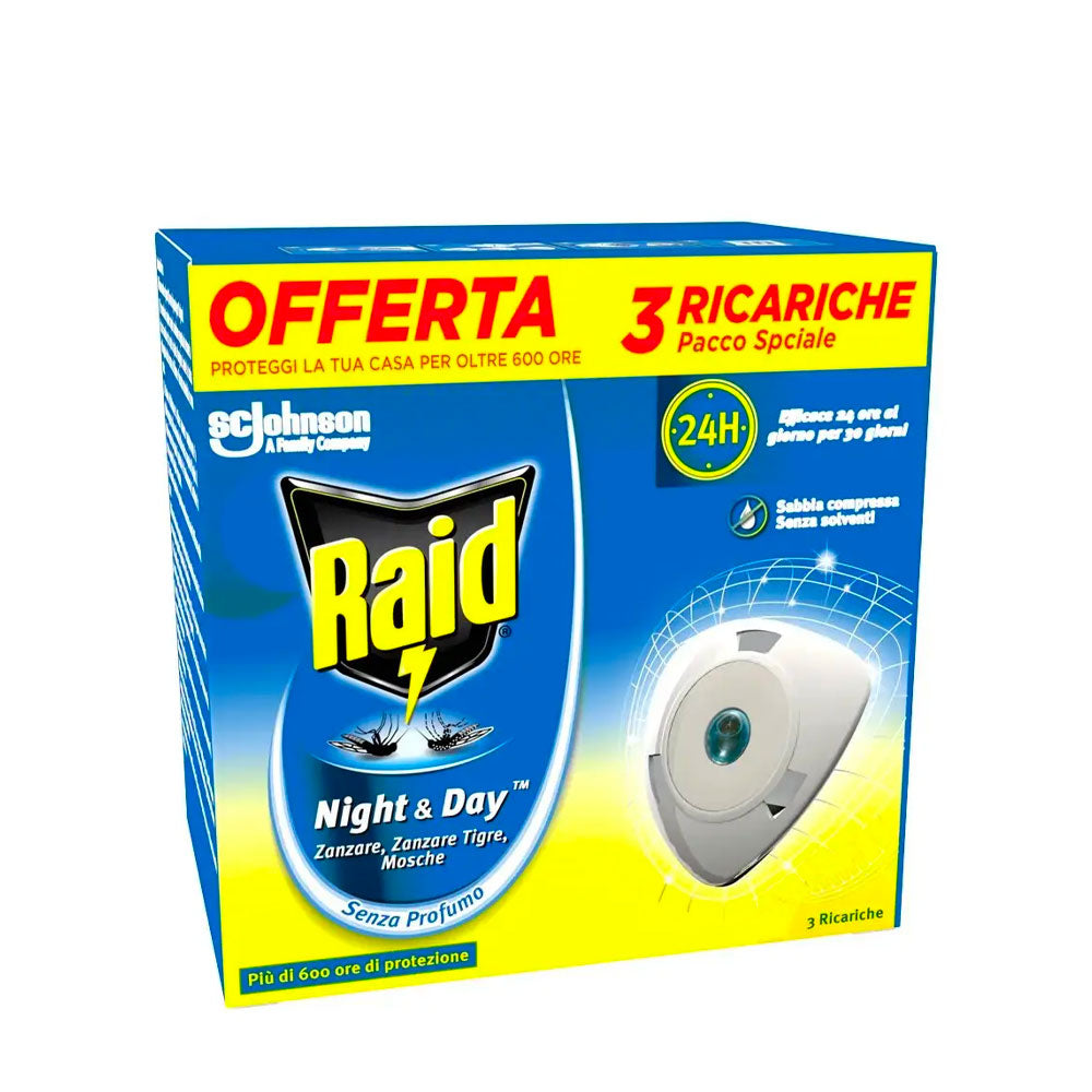 RAID - NIGHT E DAY SABBIA COMPRESSA TRIPLA RICARICA - 3PZ