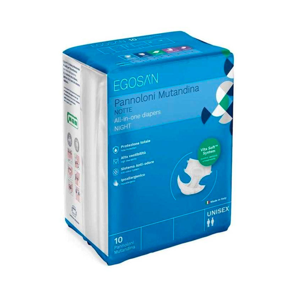 EGOSAN - NIGHT PANNOLONI UNISEX MUTANDINA (M) MEDIUM 10pz