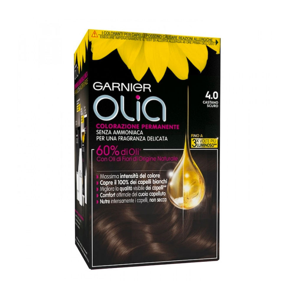 GARNIER - OLIA COLORAZIONE PERMANENTE TINTA CAPELLI - 4.0 CASTANO SCURO
