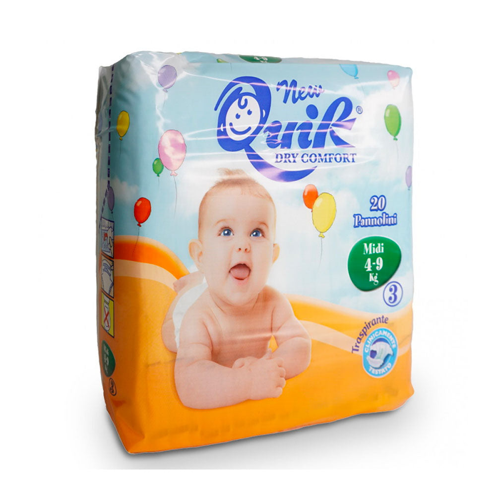 QUIK - DRY COMFORT PANNOLINI PER BAMBINI - MEDIA TG3 - 20PZ
