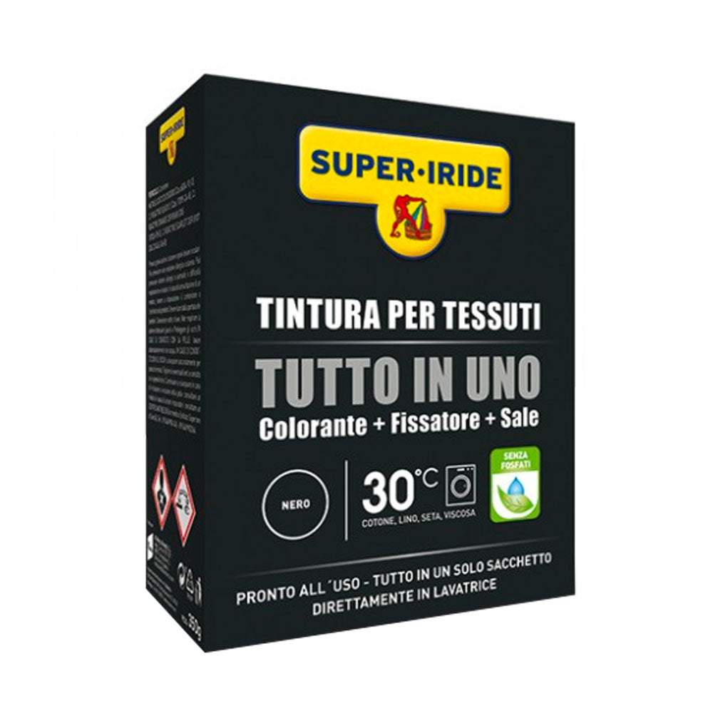 SUPER IRIDE - TINTURA PER TESSUTI IN POLVERE ALL-IN-ONE - NERO