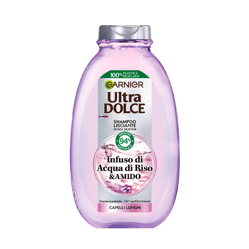 GARNIER - ULTRA DOLCE SHAMPOO LISCIANTE INFUSO ACQUA DI RISO E AMIDO - 250ML