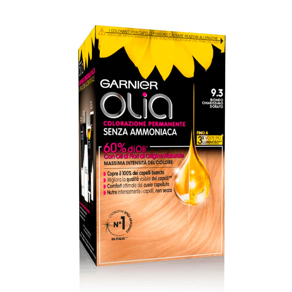 GARNIER - OLIA COLORAZIONE PERMANENTE TINTA CAPELLI - 9.3 BIONDO CHIARO DORATO