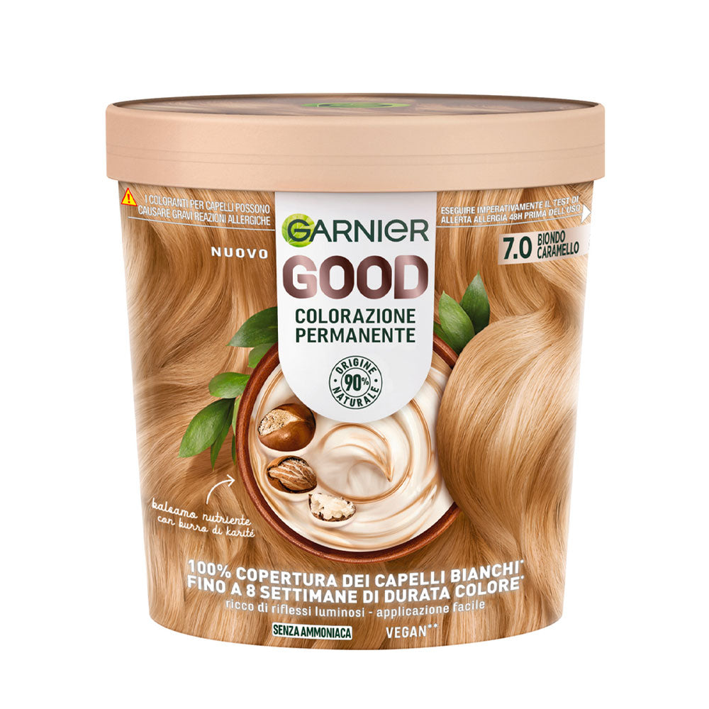 GARNIER - GOOD COLORAZIONE PERMANENTE TINTA CAPELLI - 7.0 BIONDO CARAMELLO