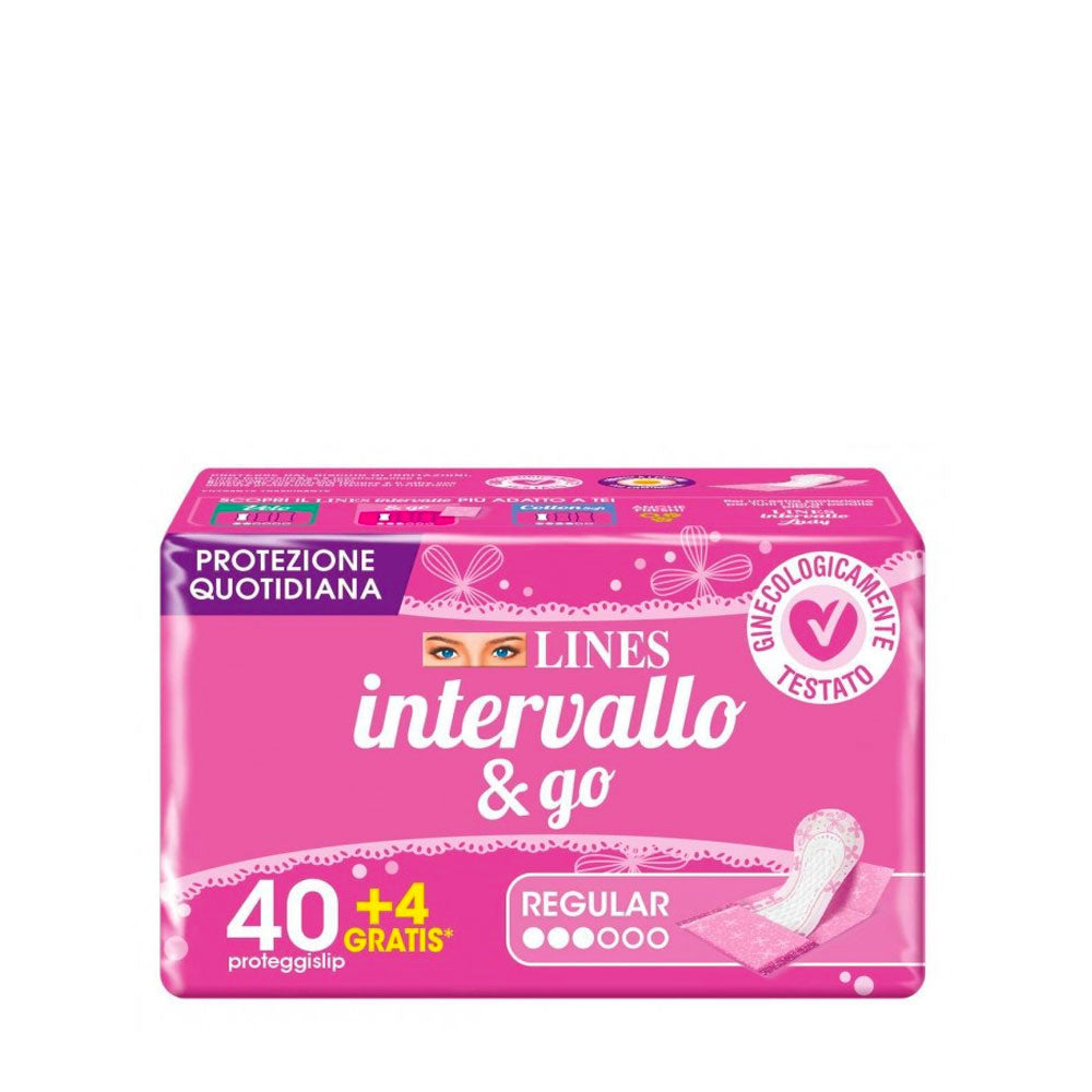 LINES - INTERVALLO & GO ASSORBENTI RIPIEGATI REGULAR - 44PZ