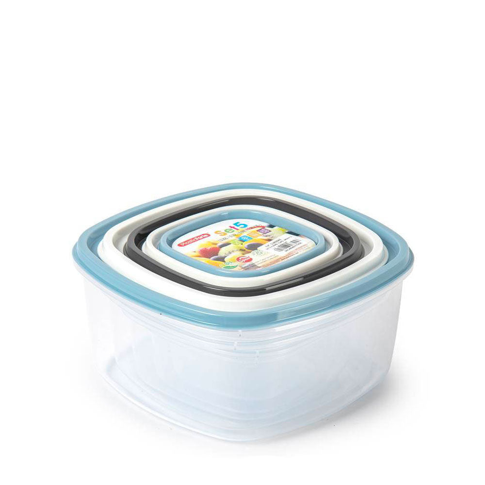 PLASTIC FORTE - SET 5 CONTENITORI CONTENITORI PER ALIMENTI
