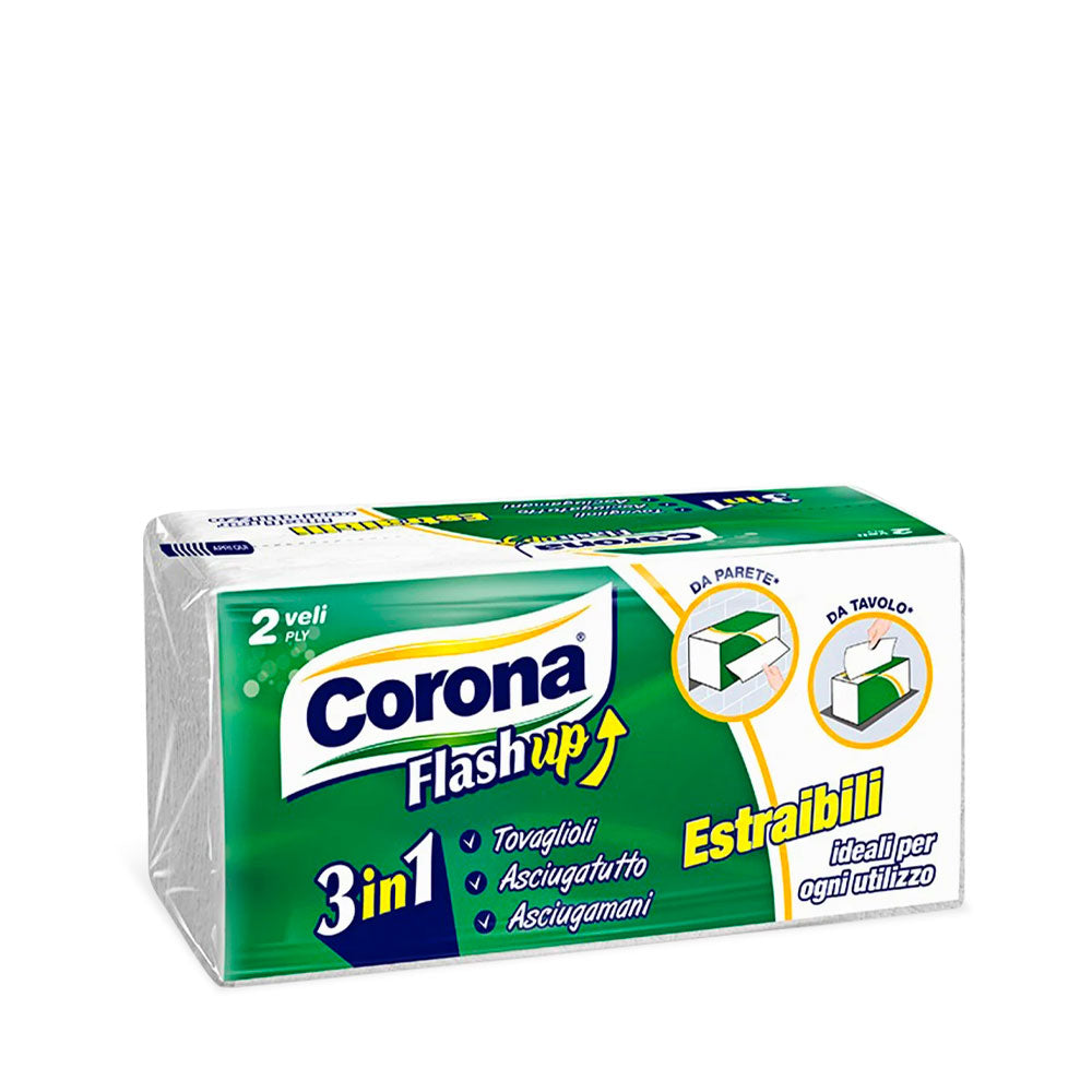 CORONA - FLASH UP TOVAGLIOLI 3 in 1 ASCIUGATUTTO - ASCIUGAMANI 2 VELI