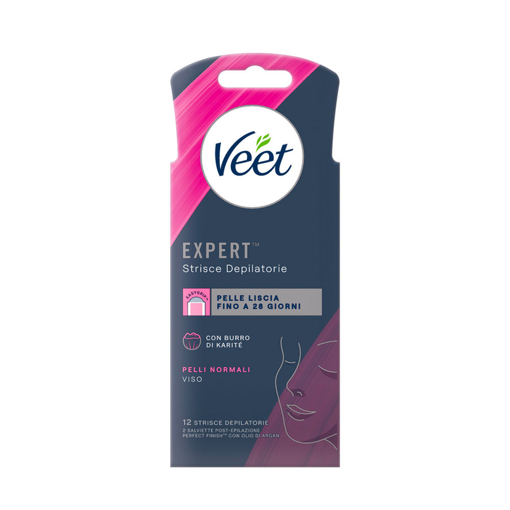 VEET - EXPERT STRISCE DEPILATORIE VISO PELLI NORMALI - 12PZ