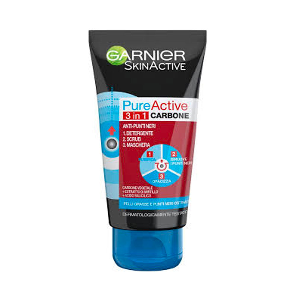 GARNIER - SKINACTIVE PURE ACTIVE 3 in 1 CARBONE SCRUB - 150ML