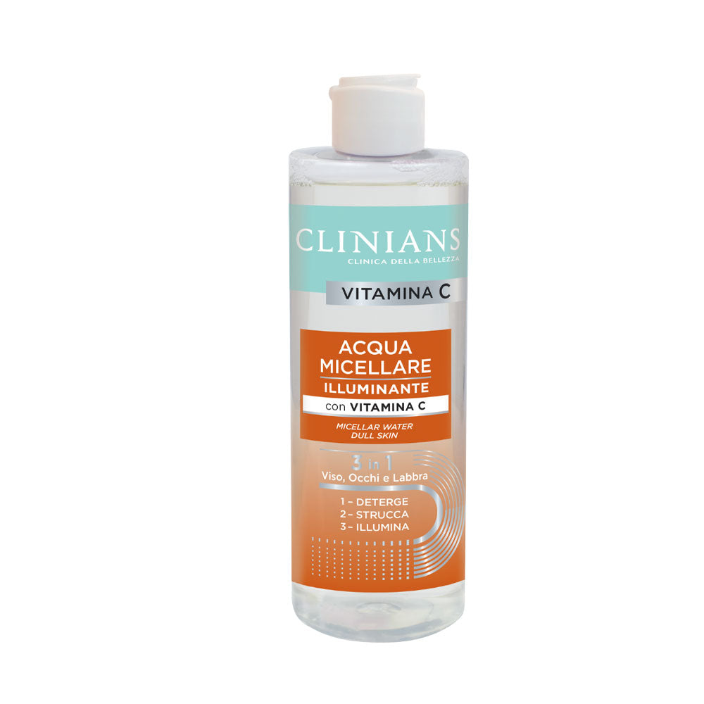 CLINIANS ACQUA MICELLARE ILLUMINANTE VISO OCCHI E LABBRA 3IN1 CON VITAMINA C 400 ML