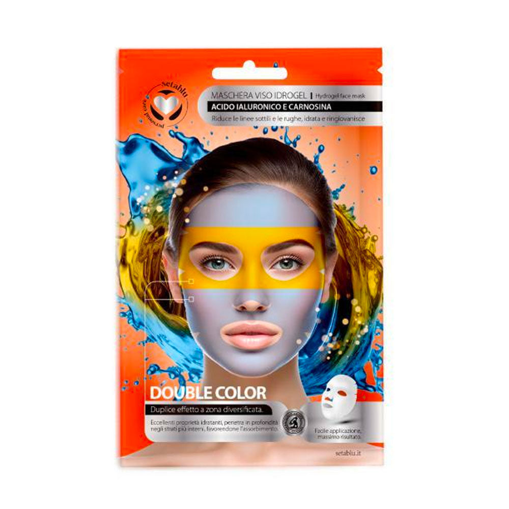 SETABLU - MASCHERA VISO IDROGEL ACIDO IALURONICO E CARNOSINA DOUBLE COLOR