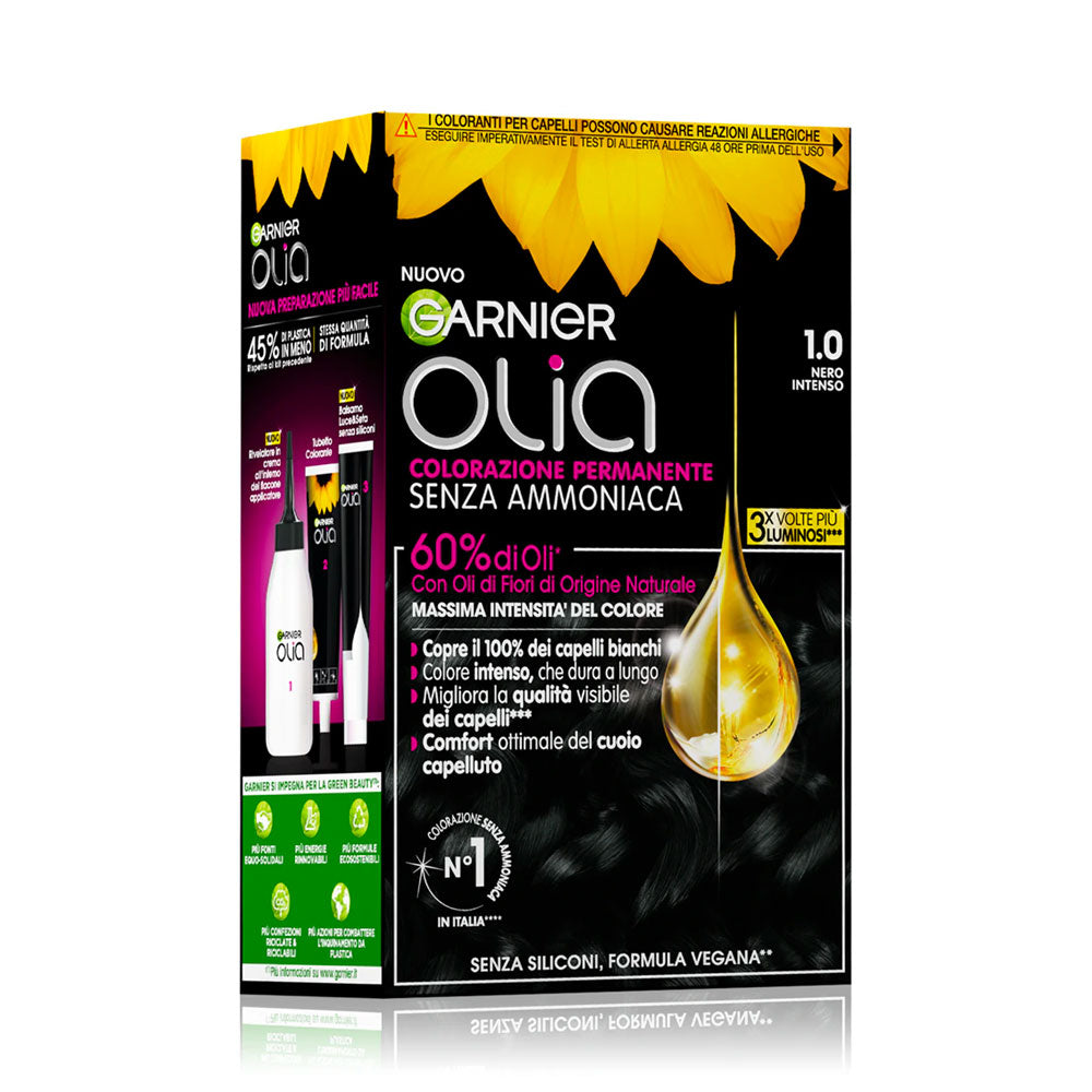 GARNIER - OLIA COLORAZIONE PERMANENTE TINTA CAPELLI - 1.0 NERO INTENSO