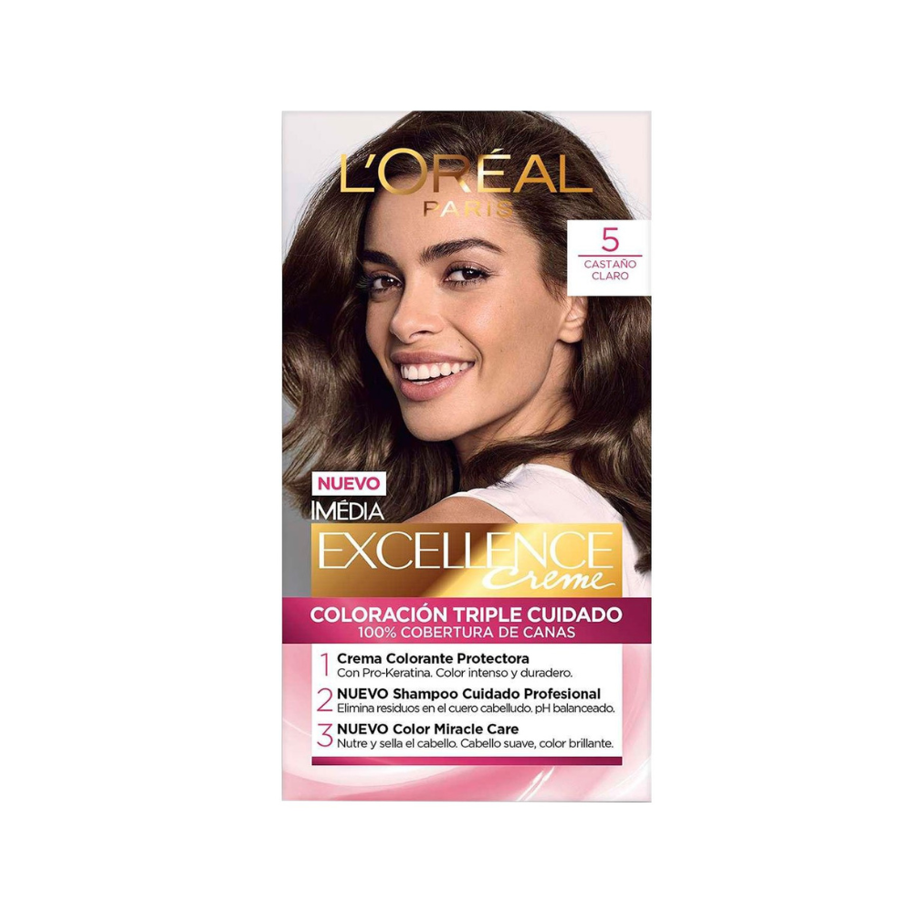 L'OREAL PARIS EXCELLENCE INTENSE TINTA PER CAPELLI - 5 CASTANO CHIARO