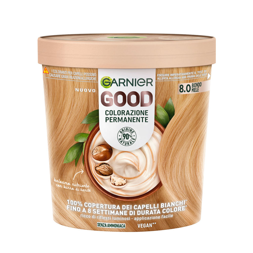 GARNIER - GOOD COLORAZIONE PERMANENTE TINTA CAPELLI - 8.0 BIONDO MIELE
