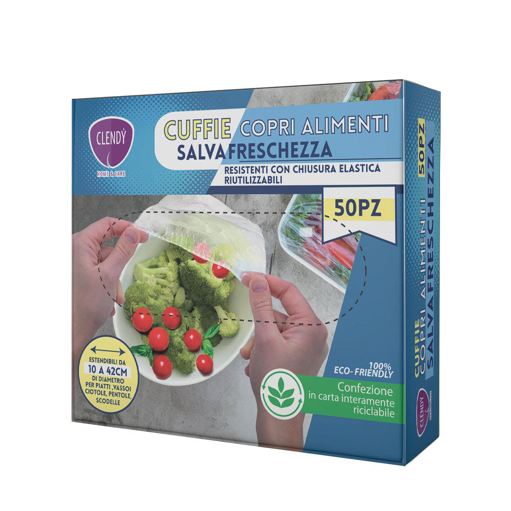 CLENDY - CUFFIE COPRI ALIMENTI SALVAFRESCHEZZA - 50PZ
