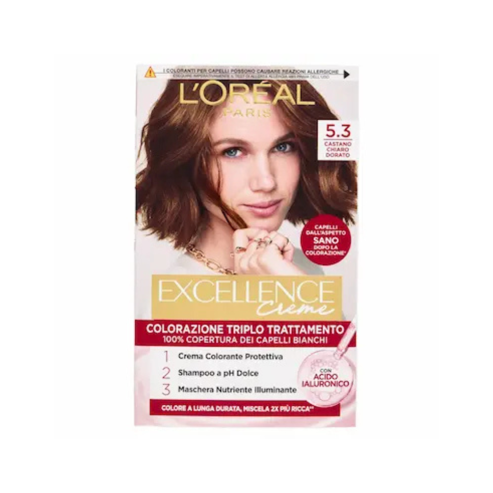 L'OREAL PARIS EXCELLENCE INTENSE TINTA PER CAPELLI - 5.3 CASTANO CHIARO DORATO