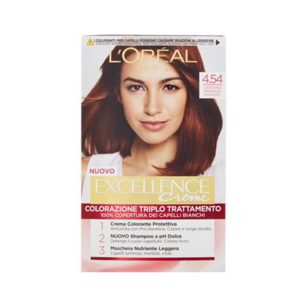 L'OREAL PARIS EXCELLENCE INTENSE TINTA PER CAPELLI - 4.54 CASTANO MOGANO RAMATO
