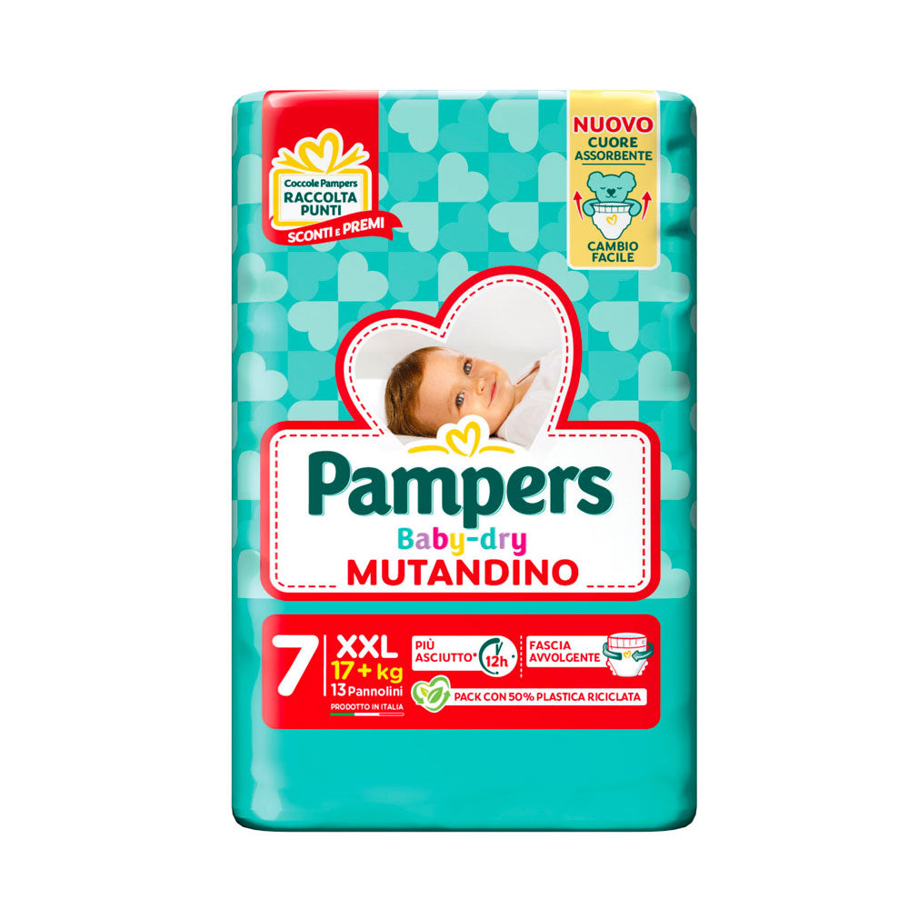 PAMPERS - BABY DRY MUTANDINO PANNOLINI XXL (17+ Kg) - 13PZ