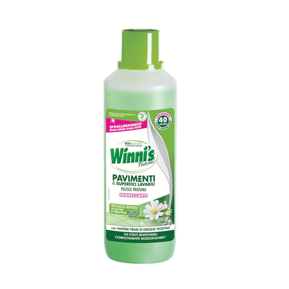 WINNI'S DETERGENTE IGIENIZZANTE PAVIMENTI E SUPERFICI LAVABILI - CON ESTRATTO DI ALOE VERA - 1000 ML