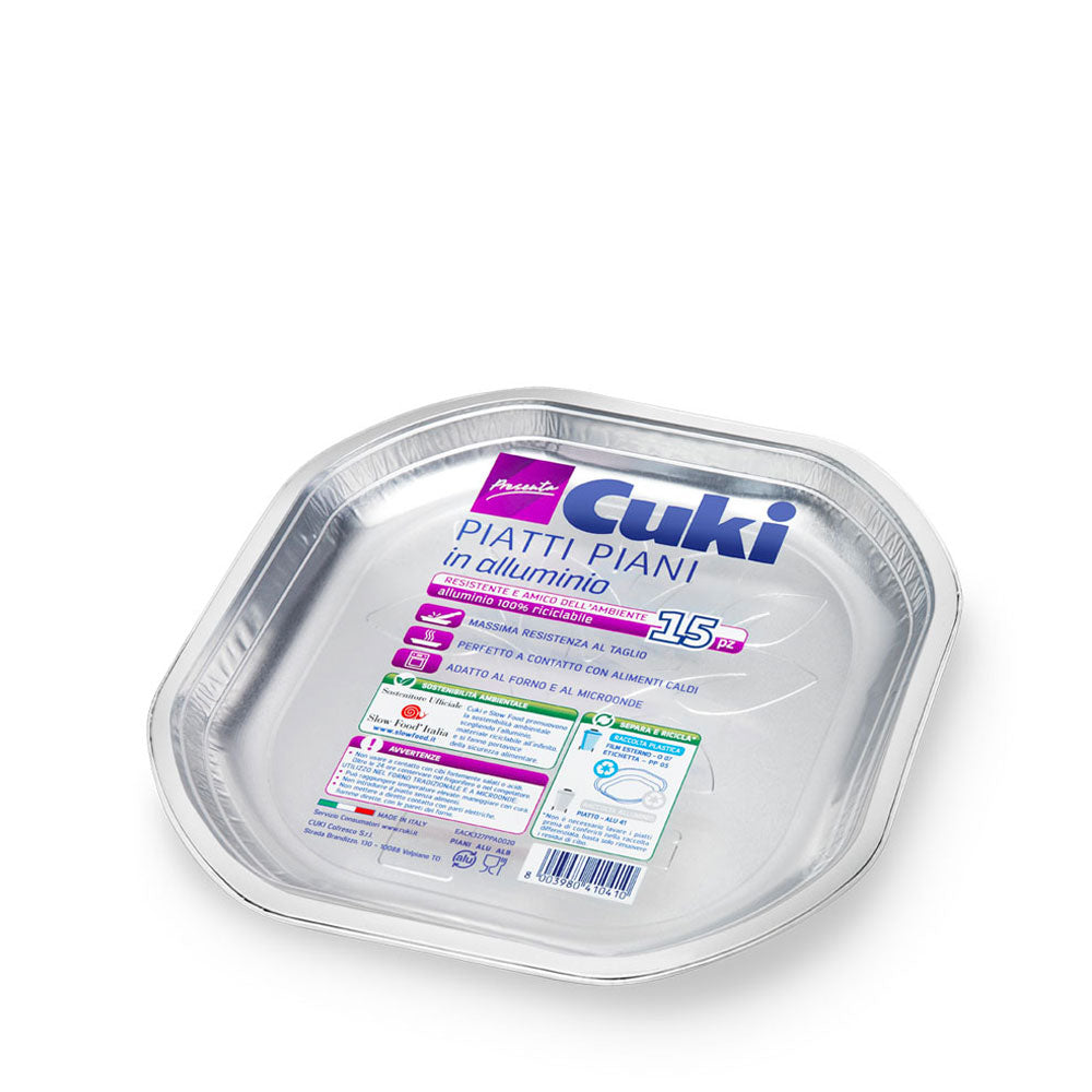 CUKI - PRESENTA PIATTI PIANI IN ALLUMINIO 15pz