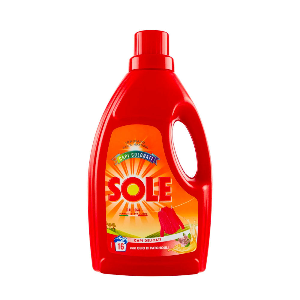 SOLE - DETERSIVO LIQUIDO LAVATRICE CAPI DELICATI COLORATI - 16 LAVAGGI