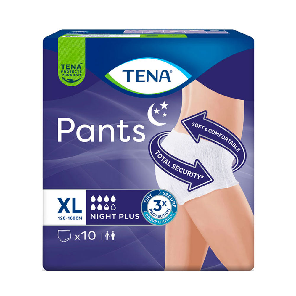 TENA - PANTS NIGHT PLUS MUTANDINE ASSORBENTI XL - 10PZ