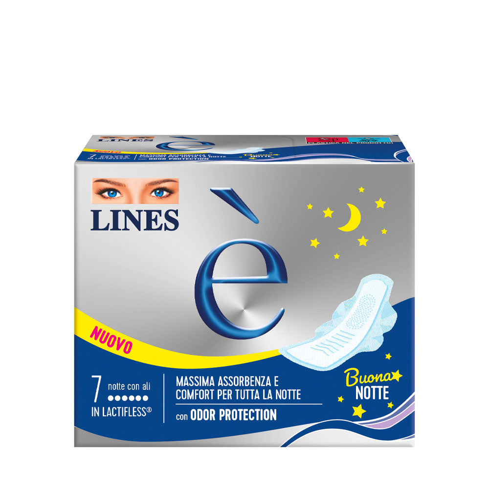 LINES - E' ASSORBENTI NOTTE IN LACTIFLESS - 7PZ
