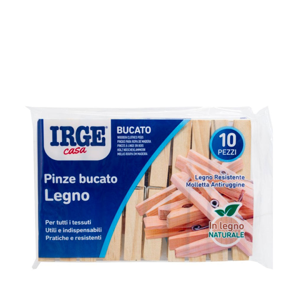 IRGE - PINZE BUCATO LEGNO - 10PZ
