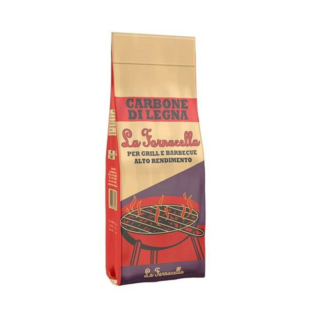 LA FORNACELLA - CARBONE DI LEGNA PER GRILL E BARBECUE 2.5kg