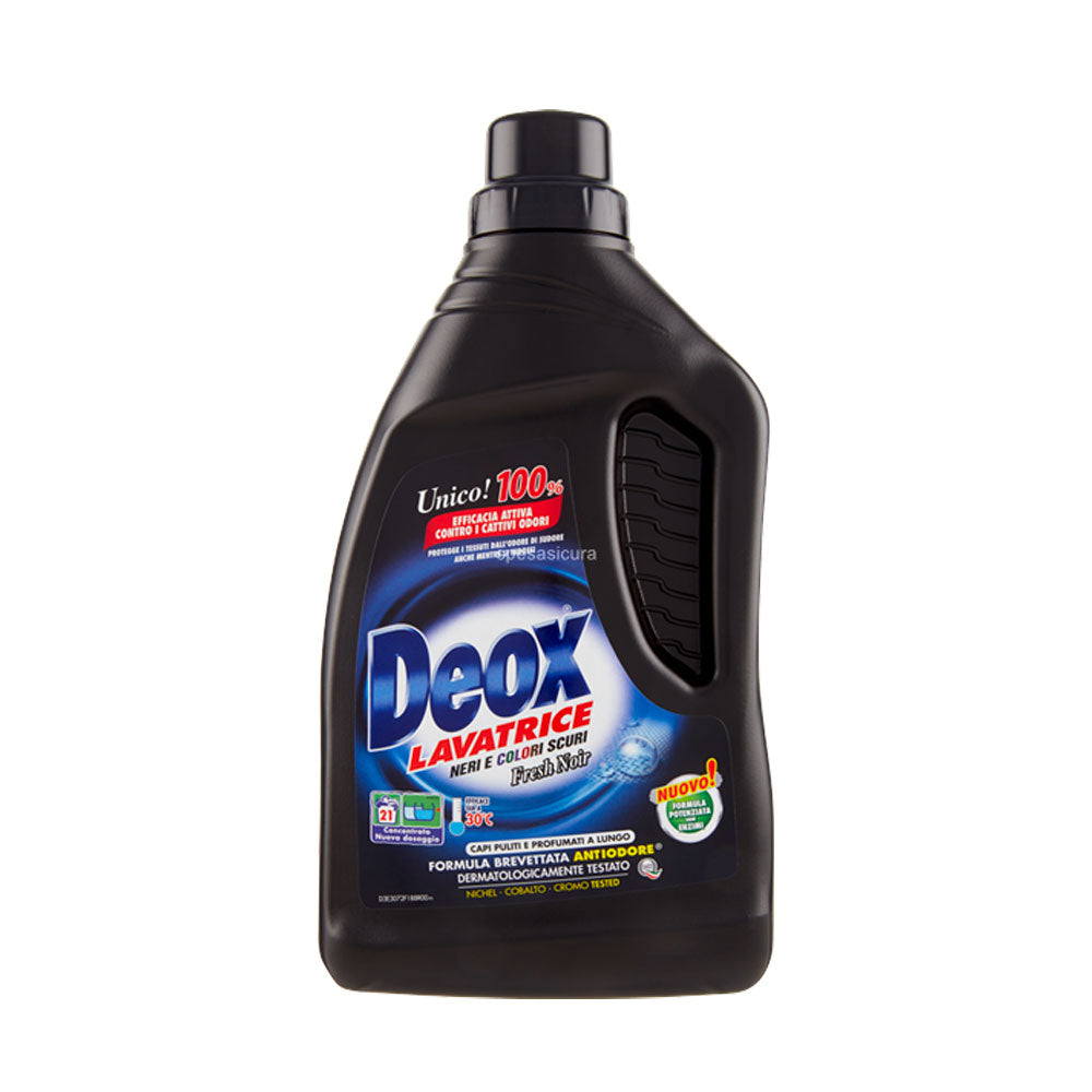 DEOX - DETERSIVO LAVATRICE LIQUIDO FRESH NOIR - NERI E COLORATI SCURI 21 lavaggi