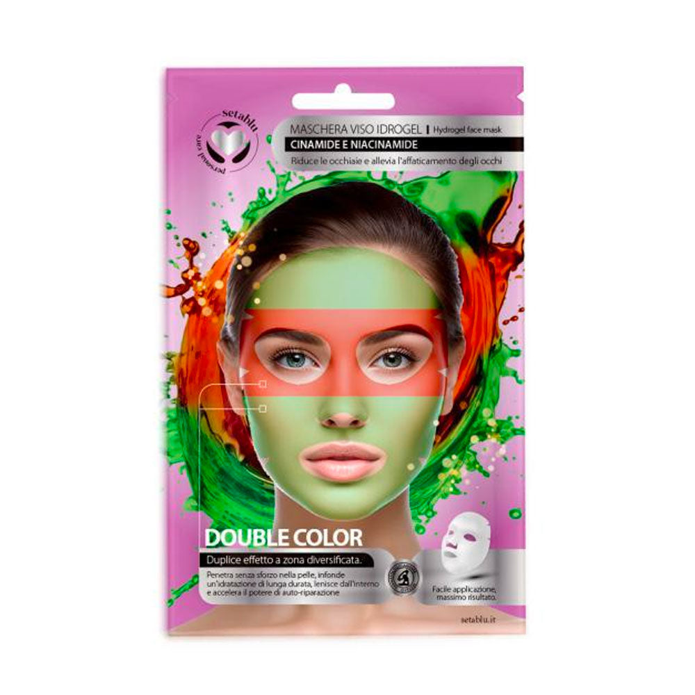 SETABLU - MASCHERA VISO IDROGEL CINAMIDE E NACINAMIDE DOUBLE COLOR