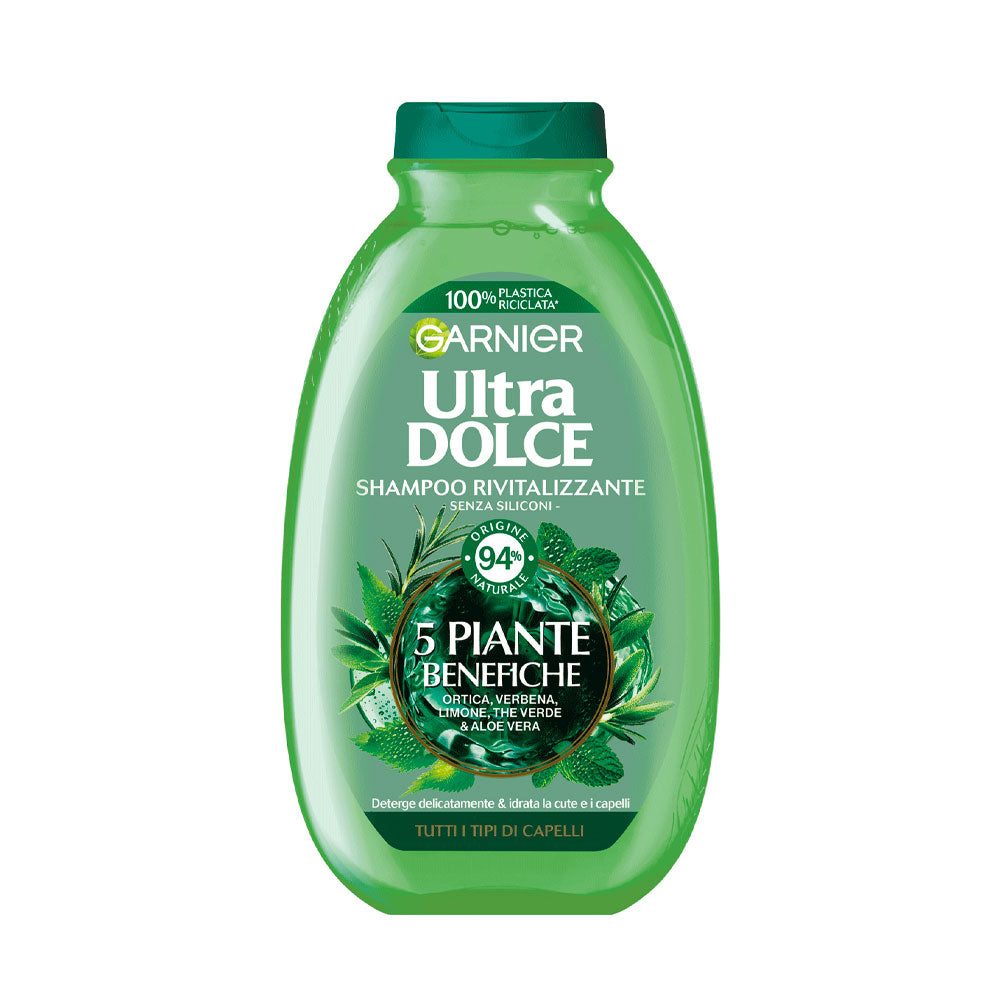 GARNIER - ULTRA DOLCE SHAMPOO RIVITALIZZANTE 5 PIANTE BENEFICHE – 250ML
