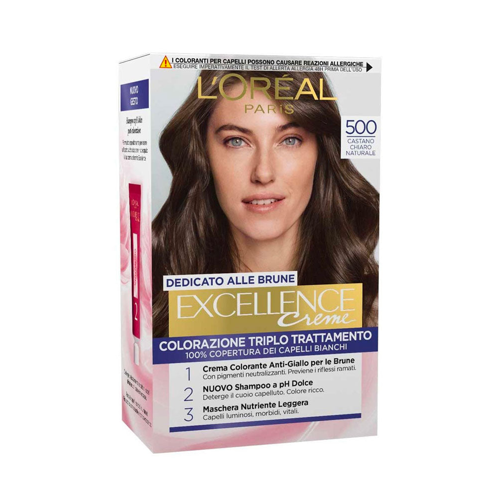 L'OREAL PARIS EXCELLENCE INTENSE TINTA PER CAPELLI - 500 - CASTANO CHIARO NATURALE