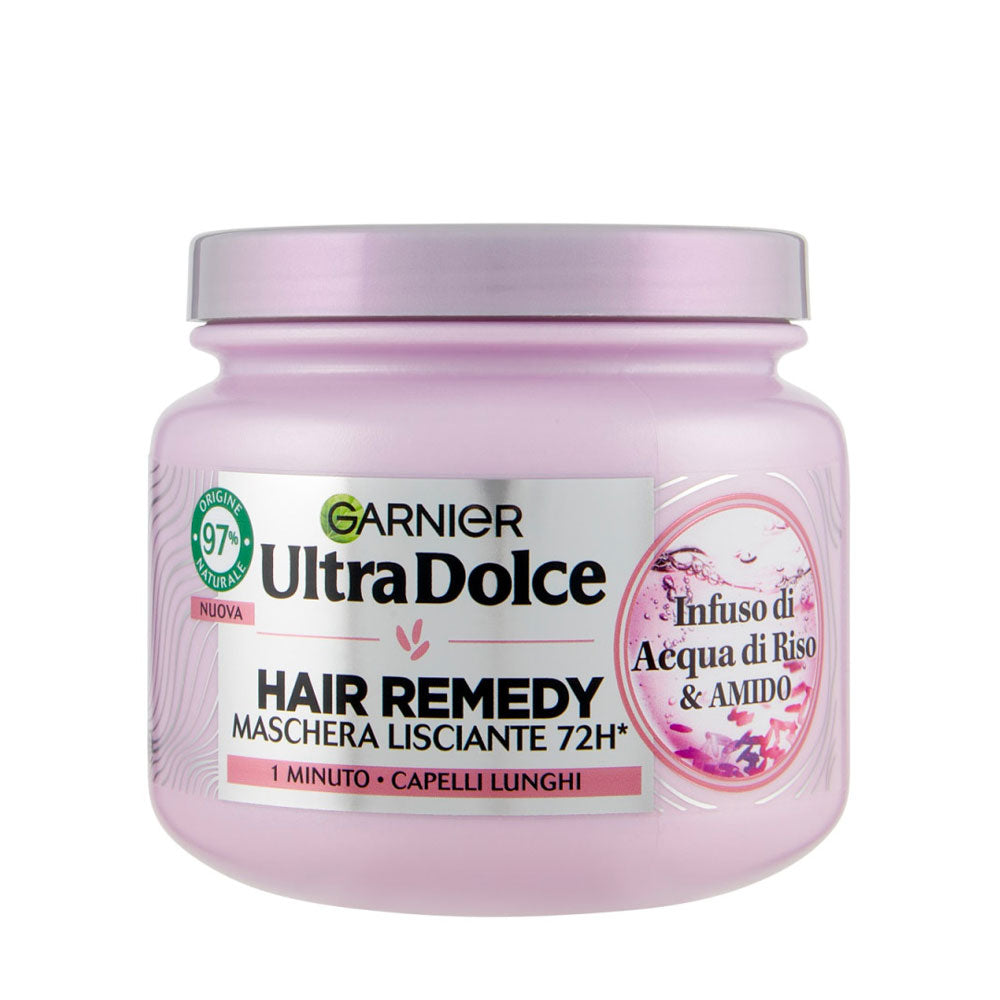 GARNIER - ULTRA DOLCE HAIR REMEDY MASCHERA LISCIANTE INFUSO DI ACQUA DI RISO E AMIDO - 340ML