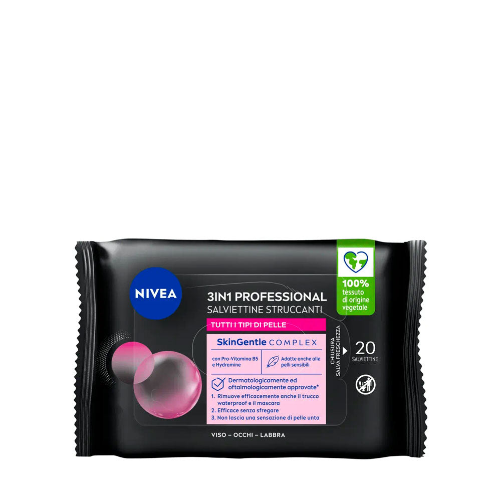 NIVEA - SALVIETTINE STRUCCANTI 3IN1 PROFESSIONAL - 20PCS