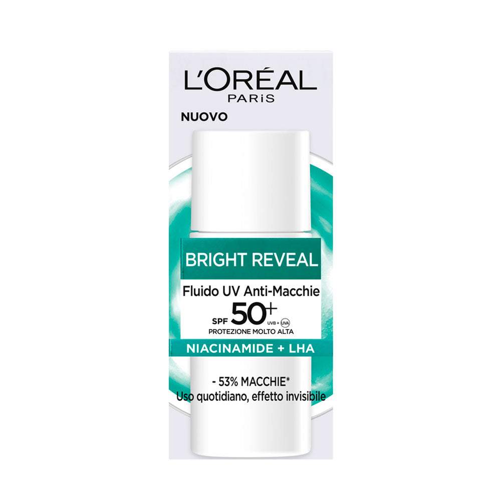 L'OREAL PARIS - BRIGHT REVEAL FLUIDO UV ANTI MACCHIE SPF50+ NIACINAMIDE - 50ML
