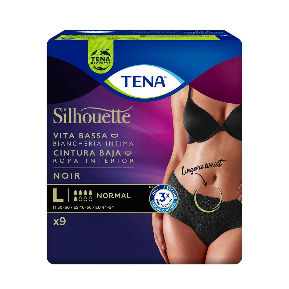 TENA - SILHOUETTE NORMAL - MUTANDINE ASSORBENTI FEMMINILI L - 9 PZ