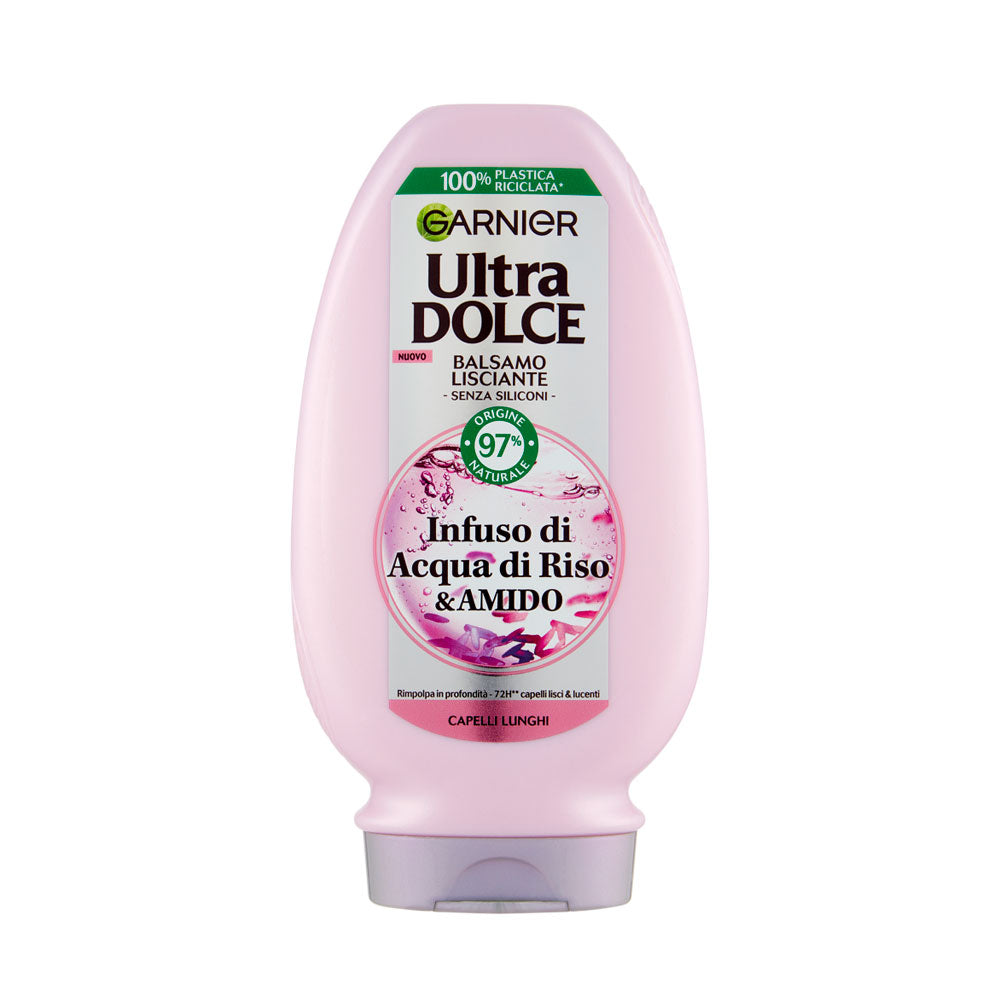 GARNIER - ULTRA DOLCE BALSAMO LISCIANTE INFUSO DI ACQUA DI RISO E AMIDO - 200ML
