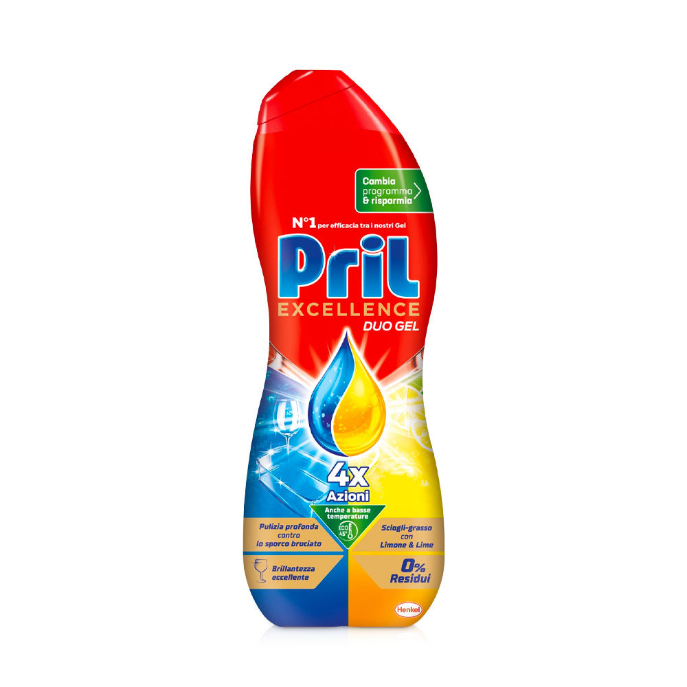 PRIL - DETERGENTE LAVASTOVIGLIE EXCELLENCE DUO GEL LIMONE E LIME - 540ML